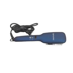 Ionic Hair Straightener Brush Bermunavy 2-in-1 Straightening Brush Auto-off